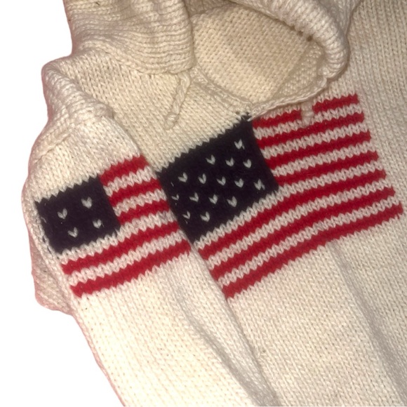 Tejidos Imalaya Wool Full Zipper Sweater Handmade Hooded Flag Kids 5 - Picture 3 of 4